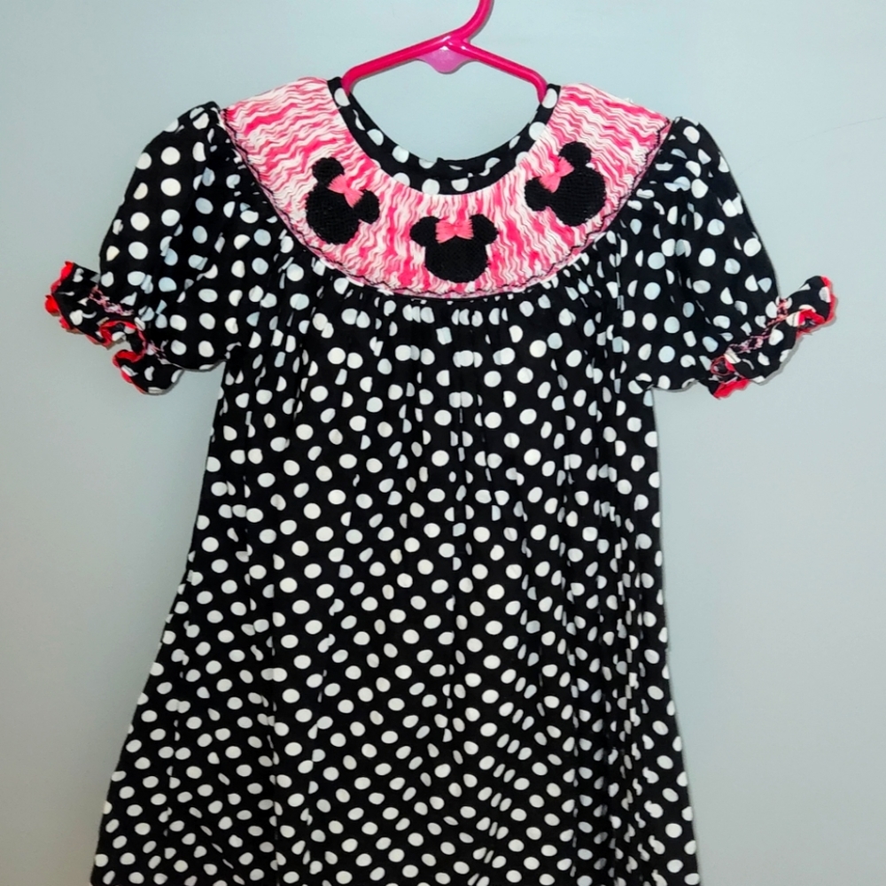 Minnie mouse smocked dress 3t